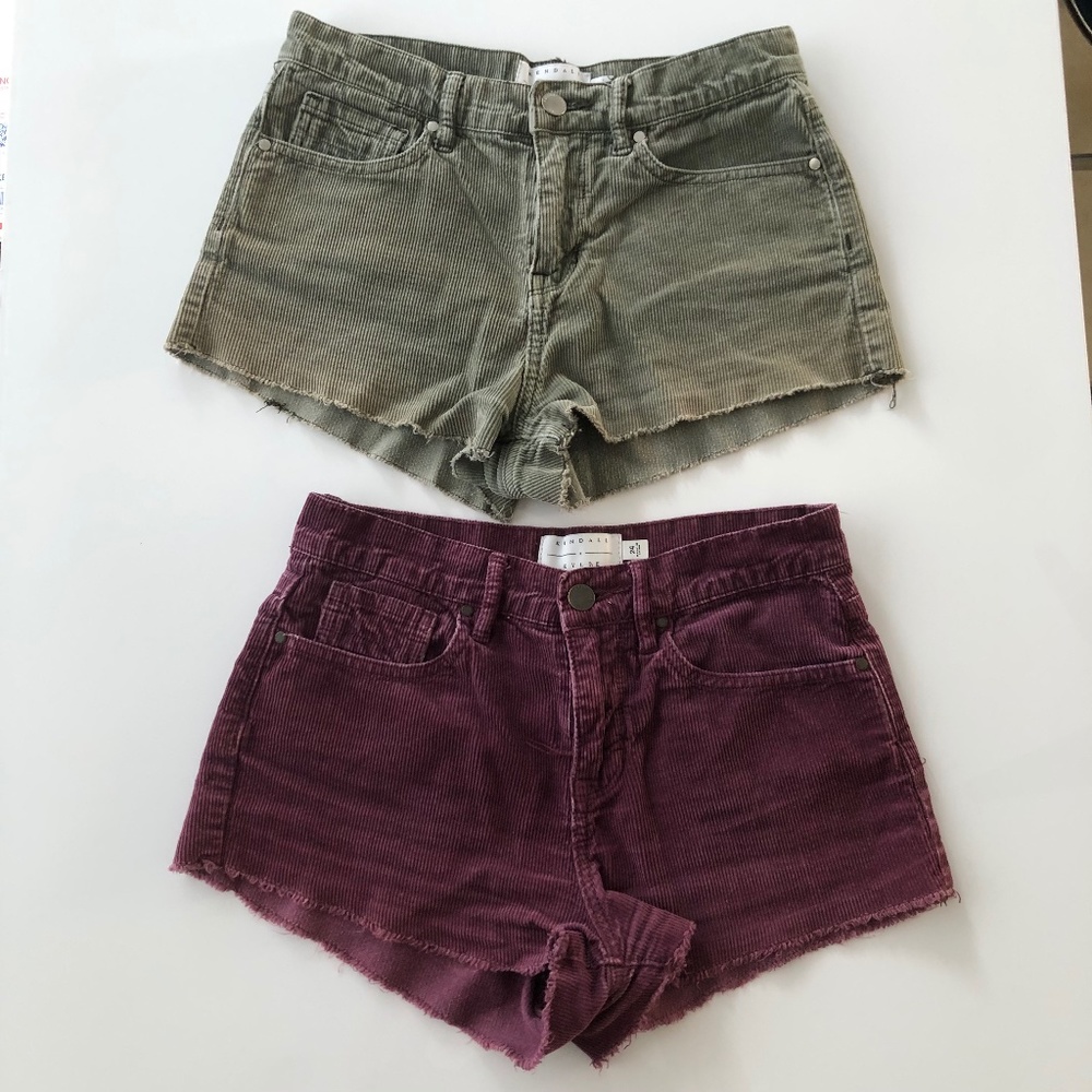 Kendall and Kylie 2 pairs of corduroy shorts. Size 24